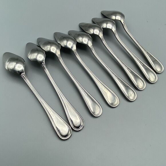8pcs Stainless Japan Serrated 18/10 Grapefruit Spoons Outline Fruit Citrus - Picture 6 of 9